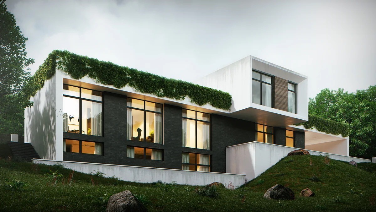 Варианты домов с плоской кровлей