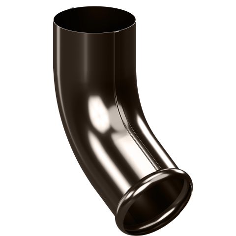  Колено сливное 60° для трубы Ø100мм KROP STAL150 Серо-алюминиевый RAL 9007