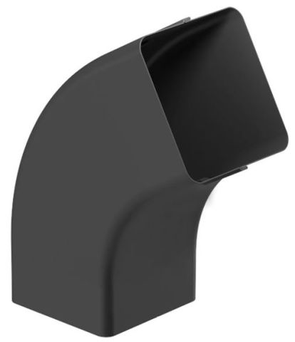  Колено 80x80мм STAL2  Черный RAL 9005