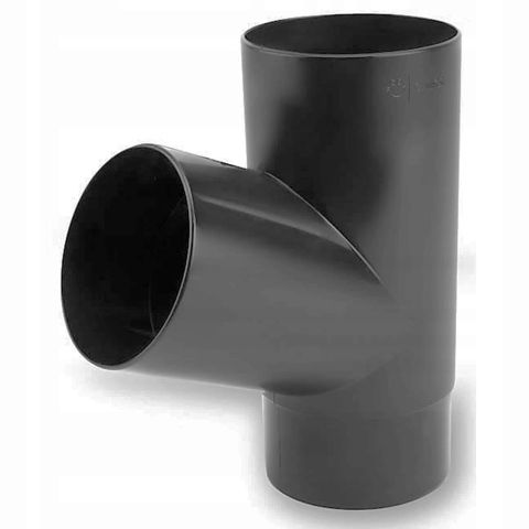  Тройник универсальный для трубы Ø100мм GALECO PVC130 Черно-серый RAL 7021